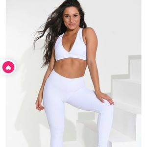 Booty By Brabants white croco leggings